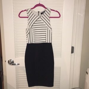 Black and white pencil dress
